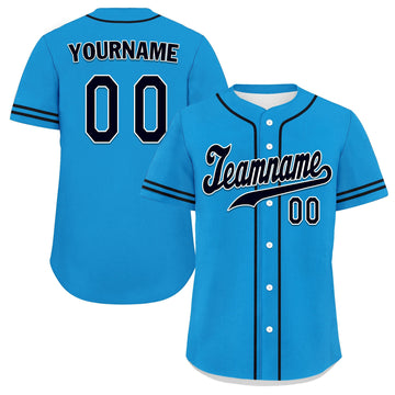 Custom Blue Classic Style Black Personalized Authentic Baseball Jersey UN002-bd0b00d8-bc