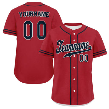 Custom Red Classic Style Black Personalized Authentic Baseball Jersey UN002-bd0b00d8-f