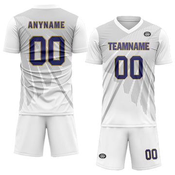 Custom Gray White Soccer Sets Jersey Personalized SCJ101-D28042