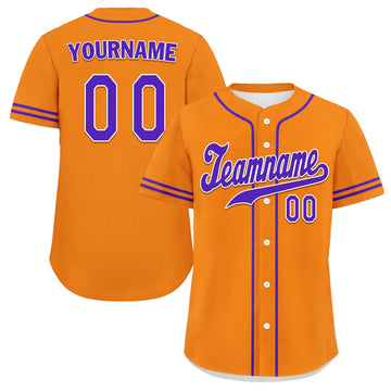 Custom Orange Classic Style Purple Personalized Authentic Baseball Jersey UN002-bd0b00d8-cb