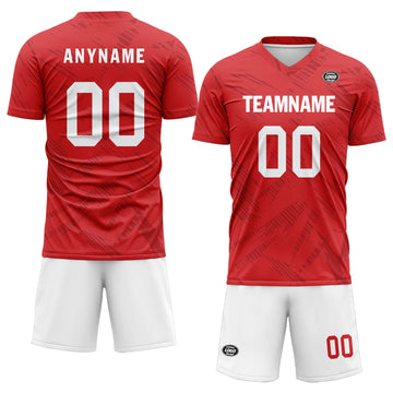 Custom Red Soccer Sets Jersey Personalized SCJ101-D28028