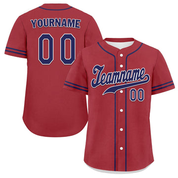 Custom Red Classic Style Blue Personalized Authentic Baseball Jersey UN002-bd0b00d8-ba