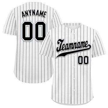 Custom White Classic Style Black Personalized Authentic Baseball Jersey BSBJ01-bd0faa8