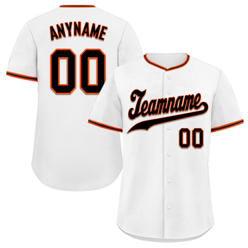 Custom White Classic Style Black Personalized Authentic Baseball Jersey BSBJ01-bd0fae8