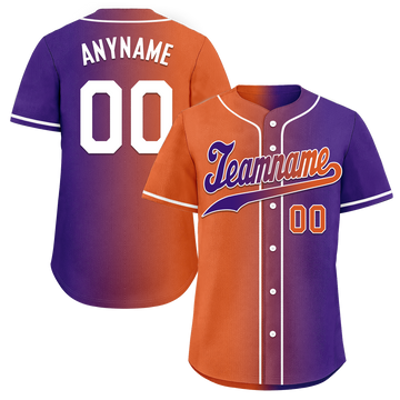 Custom Orange Purple Gradient Fashion Personalized Authentic Baseball Jersey BSBJ01-D0a7a08