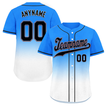 Custom Blue White Fade Fashion Personalized Authentic Baseball Jersey BSBJ01-D0a70ef