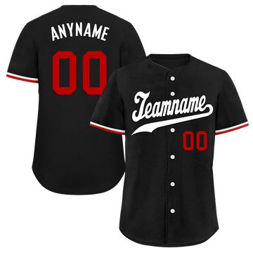 Custom Black Classic Style White Personalized Authentic Baseball Jersey BSBJ01-bd0faab