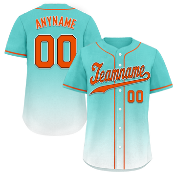 Custom Cyan White Fade Fashion Personalized Authentic Baseball Jersey BSBJ01-D0a70e8