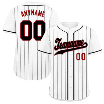 Custom White Stripe Fashion Personalized Authentic Baseball Jersey BSBJ01-D017224
