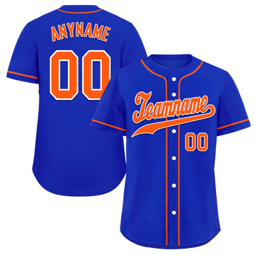 Custom Blue Classic Style Orange Personalized Authentic Baseball Jersey BSBJ01-bd0fac7