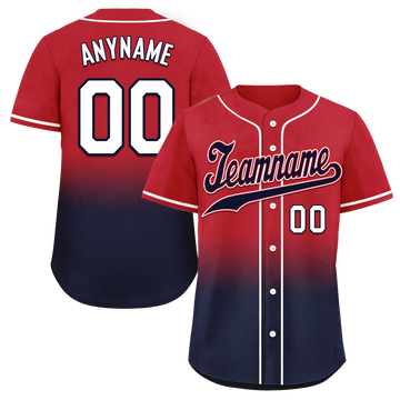Custom Red Blue Fade Fashion Personalized Authentic Baseball Jersey BSBJ01-D0a70bc