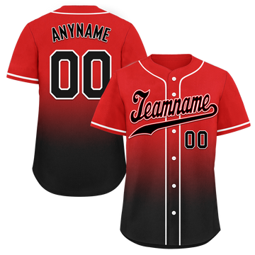 Custom Red Black Fade Fashion Personalized Authentic Baseball Jersey BSBJ01-D0a70ba