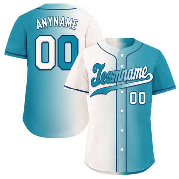 Custom White Blue Gradient Fashion Personalized Authentic Baseball Jersey BSBJ01-D0a7ab0