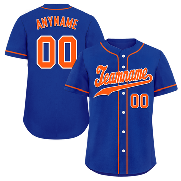 Custom Blue Classic Style Orange Personalized Authentic Baseball Jersey BSBJ01-bd0fa08