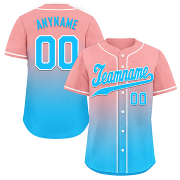 Custom Pink Blue Fade Fashion Personalized Authentic Baseball Jersey BSBJ01-D0a70f8