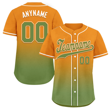 Custom Orange Green Fade Fashion Personalized Authentic Baseball Jersey BSBJ01-D0a70b9