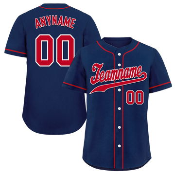 Custom Blue Classic Style Red Personalized Authentic Baseball Jersey BSBJ01-bd0faca