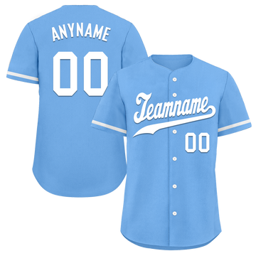 Custom Blue Classic Style White Personalized Authentic Baseball Jersey BSBJ01-bd0fab0