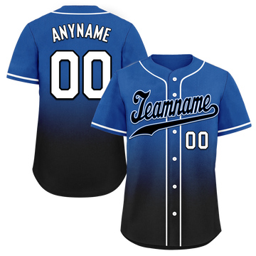 Custom Blue Black Fade Fashion Personalized Authentic Baseball Jersey BSBJ01-D0a70be