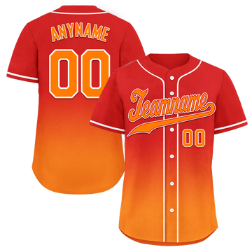 Custom Red Orange Fade Fashion Personalized Authentic Baseball Jersey BSBJ01-D0a70df