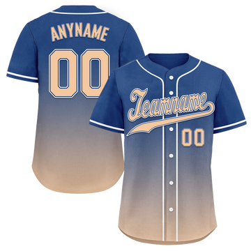 Custom Blue Beige Fade Fashion Personalized Authentic Baseball Jersey BSBJ01-D0a70da