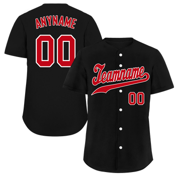 Custom Black Classic Style Red Personalized Authentic Baseball Jersey BSBJ01-bd0faae