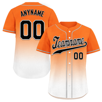 Custom Orange White Fade Fashion Personalized Authentic Baseball Jersey BSBJ01-D0a70dd