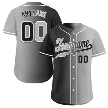 Custom Black Grey Gradient Fashion Personalized Authentic Baseball Jersey BSBJ01-D0a7a07