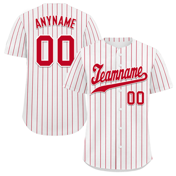 Custom White Classic Style Red Personalized Authentic Baseball Jersey BSBJ01-bd0facc