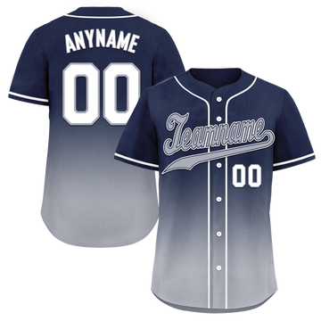 Custom Blue Grey Fade Fashion Personalized Authentic Baseball Jersey BSBJ01-D0a70b8