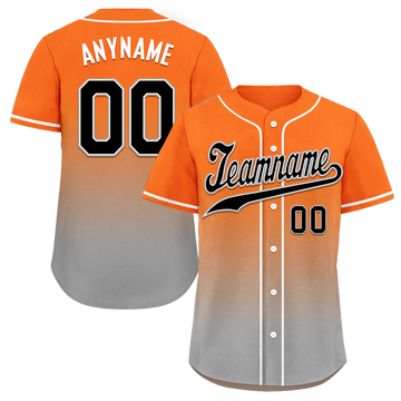 Custom Orange Grey Fade Fashion Personalized Authentic Baseball Jersey BSBJ01-D0a70ec