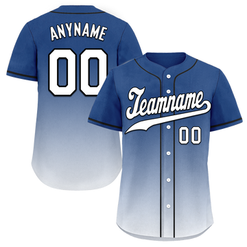 Custom Blue White Fade Fashion Personalized Authentic Baseball Jersey BSBJ01-D0a70db