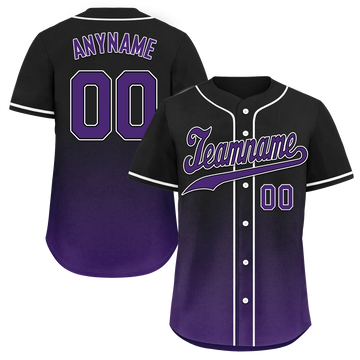 Custom Black Purple Fade Fashion Personalized Authentic Baseball Jersey BSBJ01-D0a70d0