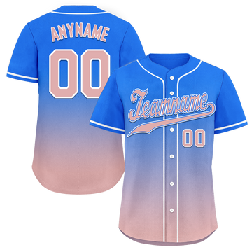 Custom Blue Pink Fade Fashion Personalized Authentic Baseball Jersey BSBJ01-D0a70e0