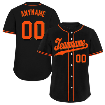 Custom Black Classic Style Orange Personalized Authentic Baseball Jersey BSBJ01-bd0fae7