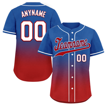 Custom Blue Red Fade Fashion Personalized Authentic Baseball Jersey BSBJ01-D0a70bd