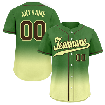 Custom Green Fade Fashion Personalized Authentic Baseball Jersey BSBJ01-D0a70f7