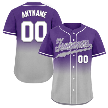 Custom Purple Grey Fade Fashion Personalized Authentic Baseball Jersey BSBJ01-D0a70cd