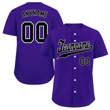 Custom Purple Classic Style Black Personalized Authentic Baseball Jersey BSBJ01-bd0fae9