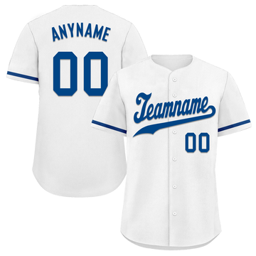 Custom White Classic Style Blue Personalized Authentic Baseball Jersey BSBJ01-bd0faa9