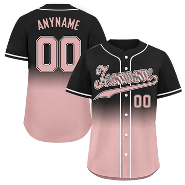 Custom Black Pink Fade Fashion Personalized Authentic Baseball Jersey BSBJ01-D0a70d9