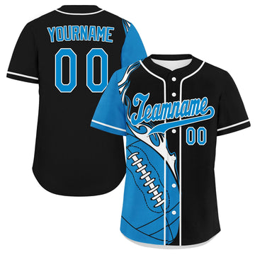 Custom Black Blue Classic Style Personalized Authentic Baseball Jersey UN002-D0b0a00-f