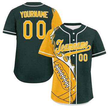 Custom Green Yellow Classic Style Personalized Authentic Baseball Jersey UN002-D0b0a00-ac