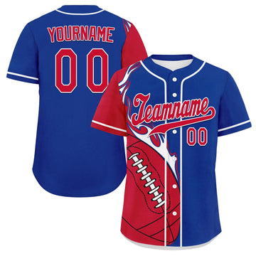 Custom Blue Red Classic Style Personalized Authentic Baseball Jersey UN002-D0b0a00-e