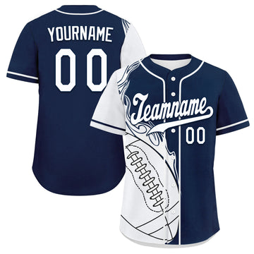 Custom Blue White Classic Style Personalized Authentic Baseball Jersey UN002-D0b0a00-9