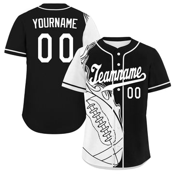 Custom Black White Classic Style Personalized Authentic Baseball Jersey UN002-D0b0a00-a9