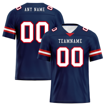 Custom Blue Classic Style Personalized Authentic Football Jersey FBJ02-bd0a70b0