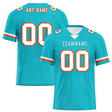 Custom Cyan Classic Style Personalized Authentic Football Jersey FBJ02-bd0a70ba