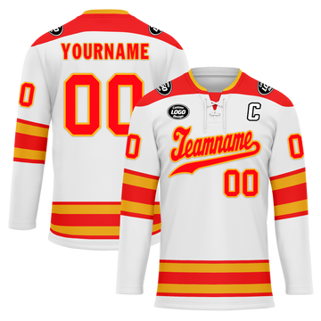 Custom White Red Personalized Hockey Jersey HCKJ01-D0a70cf