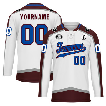 Custom White Red Personalized Hockey Jersey HCKJ01-D0a70ea